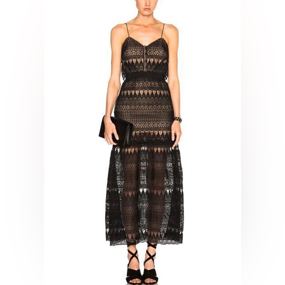 Self Portrait Black Lace Dress - Picture 1 of 5